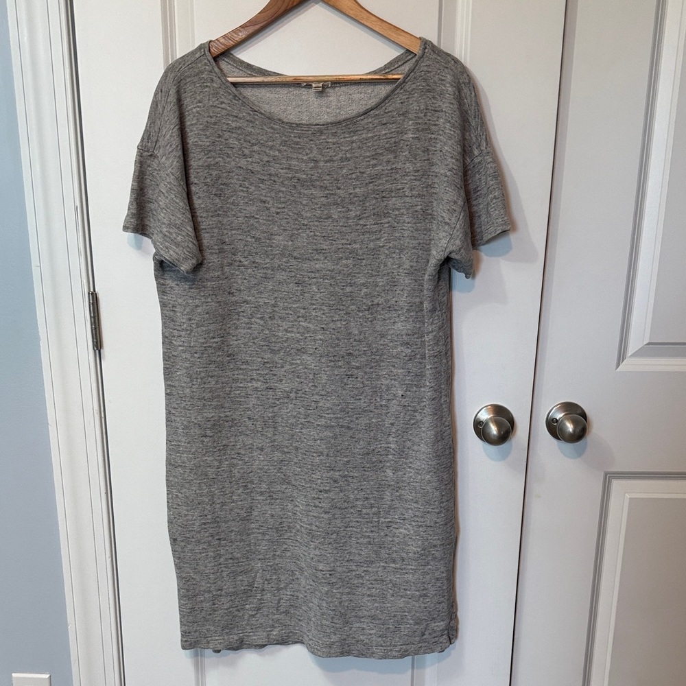 Eileen Fisher Heather Gray Short Sleeve Top